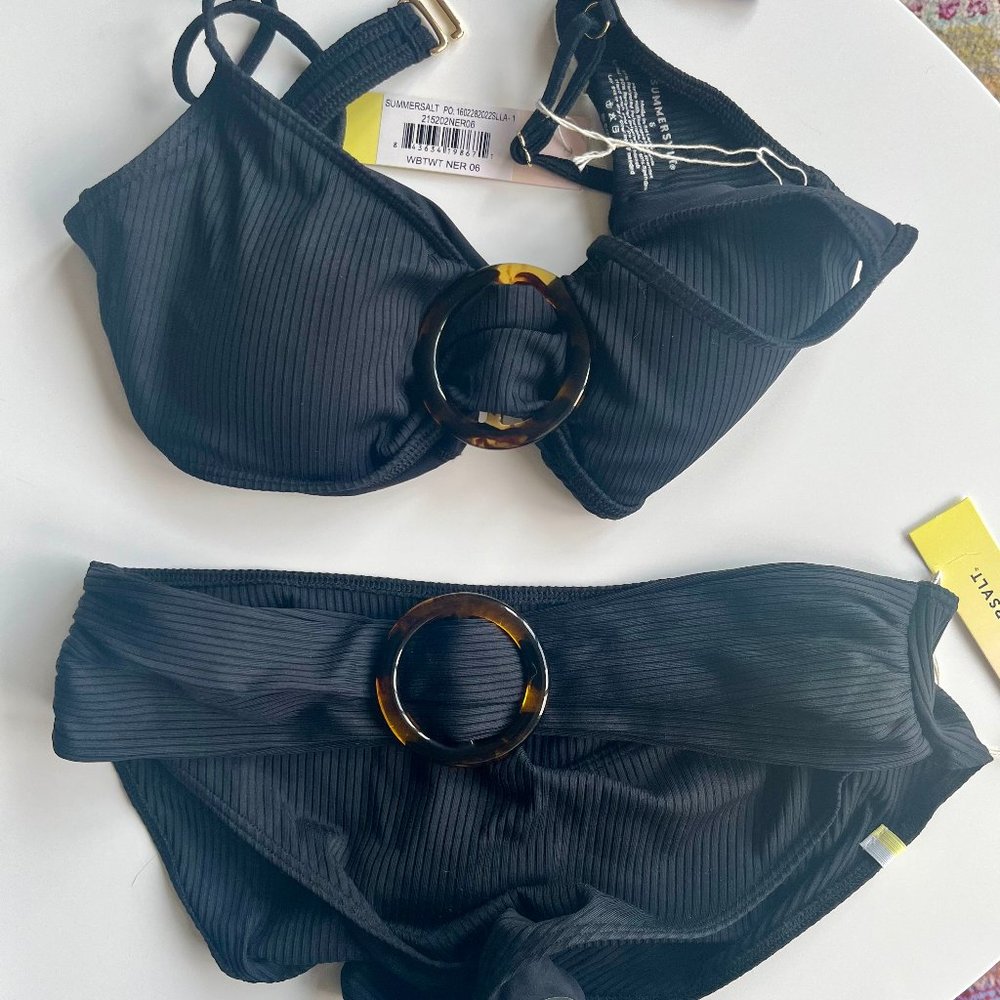 The Ribbed Wanderlust Bikini Top (Sz 6) & Bottom (Sz 8)